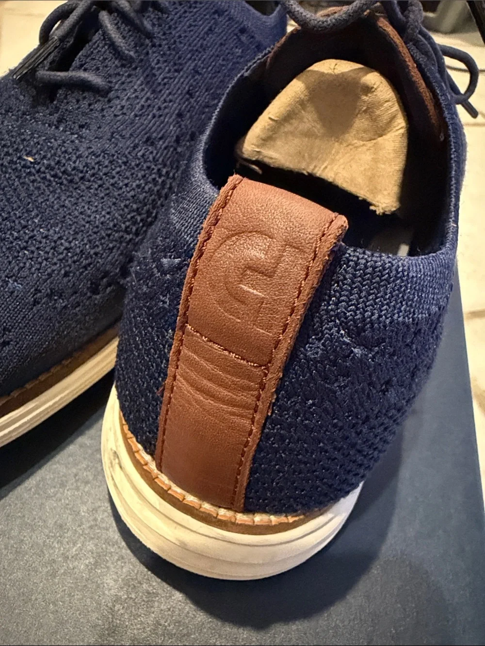 Cole Haan OriginalGrand Stitchlite Wingtip Oxford | Navy Blue | Size 9.5 M
